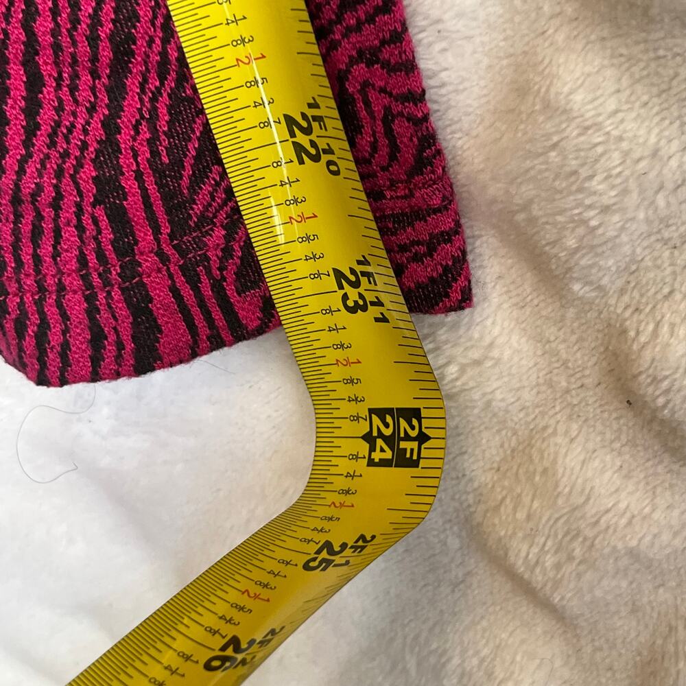 Zara pink zebra print button front blouse cropped extra long sleeves size small - Picture 6 of 7